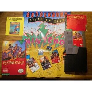 Legacy of the Wizard for NES CIB+ TESTED and WORKS Manual poster game plus more